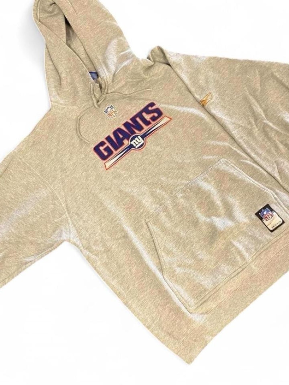 Vintage New York Giants REEBOK On Field NFL Gray Hoodie Sweatshirt Y2K Large